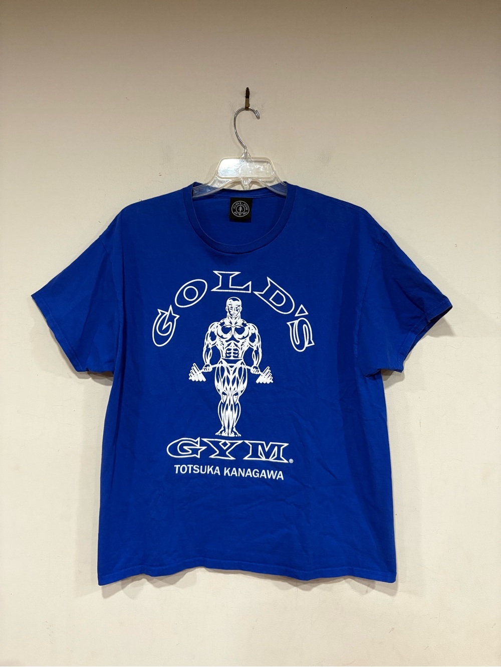 Vintage golds gym totsuka kanagawa Japan Tee Shirt Size Xl Blue